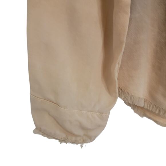 Cloth & Stone Long Sleeve Button Down Shirt Faded Ombre Distressed Medium Beachy - Picture 9 of 13